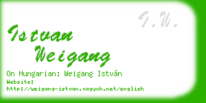 istvan weigang business card